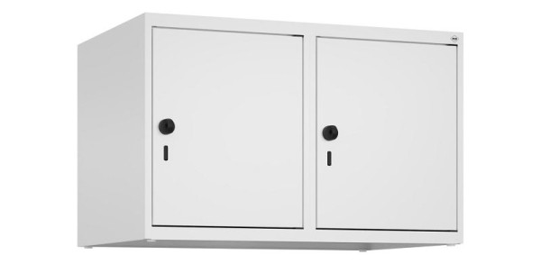 C+P kastopzet Classic PLUS, bovenkast, 9016/9016, veiligheidsdraaisluiting, 500x800x500mm, 2 vakken, 080090-22 S10014