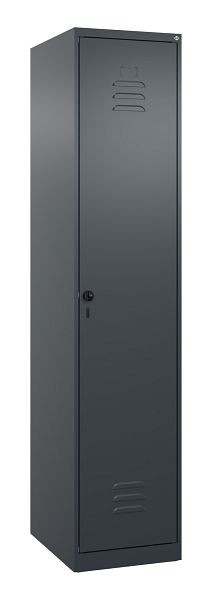 C+P luierkluis Classic PLUS met middenwand, 1850x400x500mm, 7016/7016, veiligheidsdraaigrendel, 080000-12F S10006