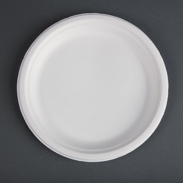 Fiesta Green composteerbare rieten borden 26cm, pak van 50, CW904