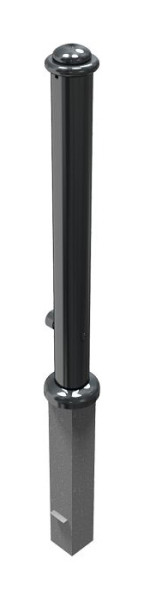 Schake-stijlpaal serie 481B Ø 82 mm, afneembaar, zelfvergrendelend slot inclusief vloerrozet, 481FB
