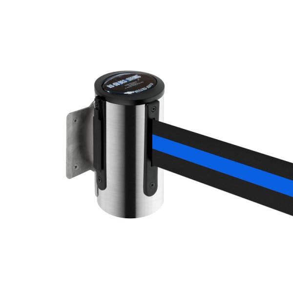 Stein HGS HGS wandbandcassette -P-Line Future-, RVS, zwart/blauw/zwart horizontaal (gestreept), met bandeindstuk (standaard), 12850s-0702