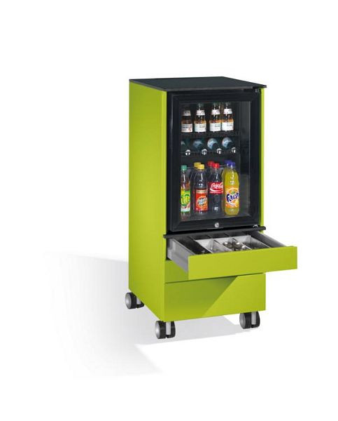 C+P koelkast-Caddy Asisto, H1157xB500xD600mm, kleur: Viridin groen / Viridin groen, stuur, 54780-000 S10040