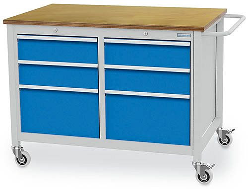Bedrunka + Hirth gereedschapswagen T736 R 18-24, 3x200 mm, lade volledig uittrekbaar 100%, 1250 x 750 x 935 mm, 04.12.23V