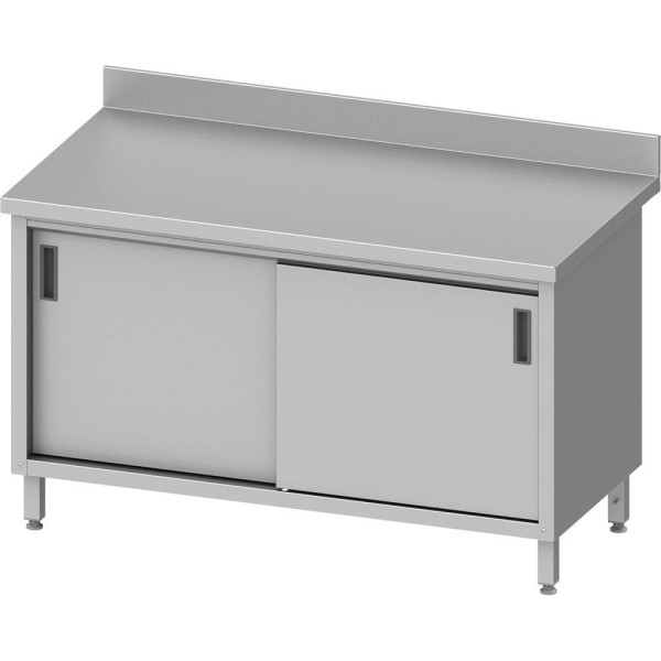 Stalgast werkkast ECO met schuifdeuren 1200x700x850 mm, met opstand, zelf te monteren (AISI201), DAS12762A