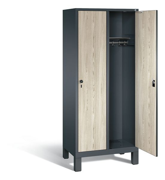 C+P garderobe Evolo, H1850xW810xD500mm, kleur: antracietgrijs / Sen ash decor, 48010-22 S10548