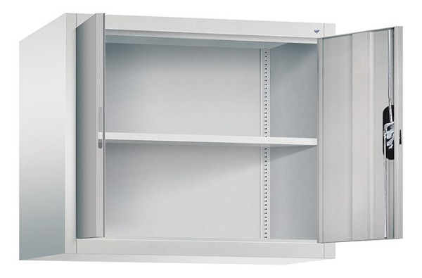 C+P bovenkast Acurado, H790xW930xD500mm, kleur: lichtgrijs/wit aluminium, verzonken handgreep, 9285-000 S10209