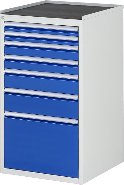 RAU ladekast serie 7000, B580xD650xH1035mm, laden: 2xH60, 2xH90, 1xH120, 1xH150, 1xH360mm, metalen steun, 03-L7.9A-MT.11