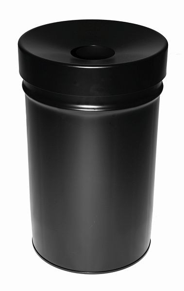 TKG afvalbak FIRE EX zwart, Ø 392 x H 630 mm, 370061