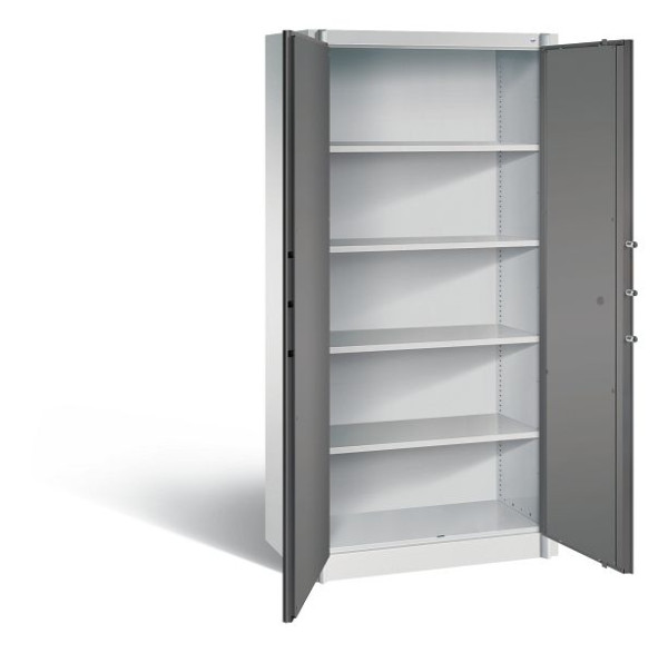 C+P brandbeveiligingskast Certos, H1950xW930xD500mm, kleur: lichtgrijs / vulkaangrijs, handgreep, 5 FH, 1170-00 S10109