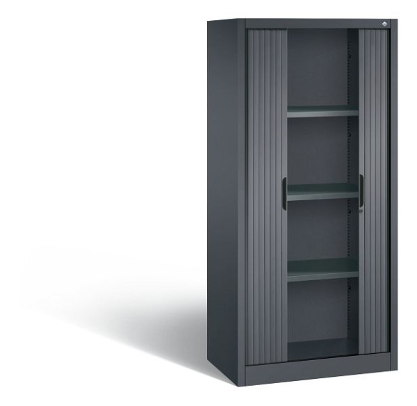 C+P rolluikkast Omnispace, H1660xB800xD420mm, kleur: zwart-grijs, verzonken greep, 4 OH, 3211-00 S10051