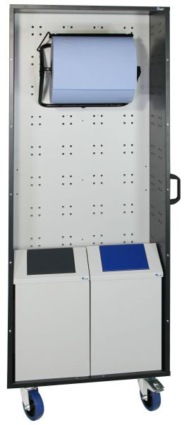stumpf SmartCenter fahrbarer Lochplatten-Schrank, beidseitg nutzbar, Ausstattung 1, 670-300-0-1-100