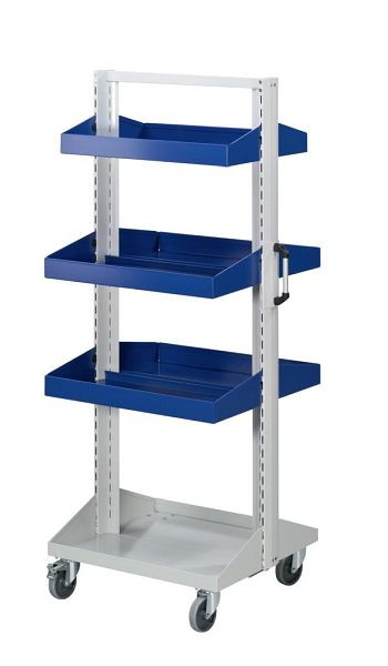 ANKE basic car tubs; 800 x 720 x 1950 mm; RAL 7035/5010; met 2 x kuip 250 mm (1 x per zijde); 4 x lade 350 mm (2 x per zijde), 962.063