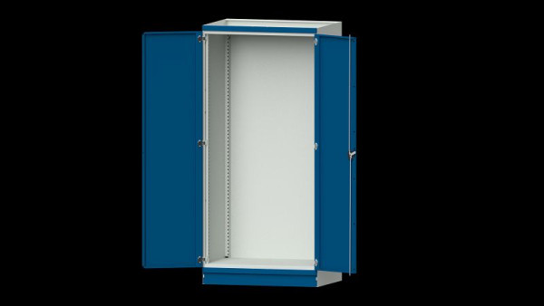 ANKE werkbanken basiskast modulair kastsysteem, model 100, 1015 x 720 x 2200 mm, lege behuizing met deuren, RAL 7035/5010, 631.201