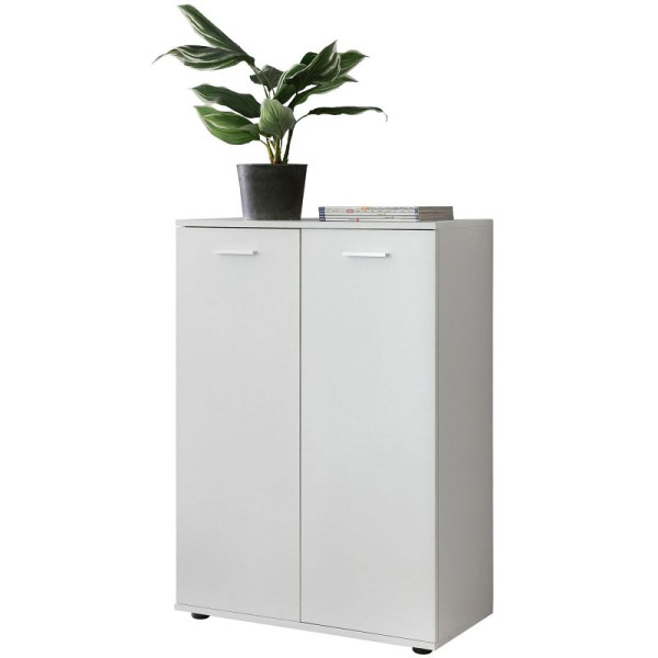 Wohnling ladekast SVENJA met 2 deuren 71x104x35cm, wit hout, WL5.291