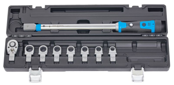 SW stalen professionele momentsleutel met insteekgereedschap, 40-200 Nm, 9 stuks, 03880L