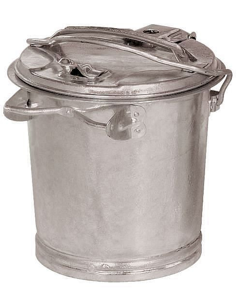 Renner systeemprullenbak 25 L, met vergrendelingsbeugel, Ø (boven) 387 mm, Ø (onder) 305 mm, thermisch verzinkt, stofvrij legen, 2031-00