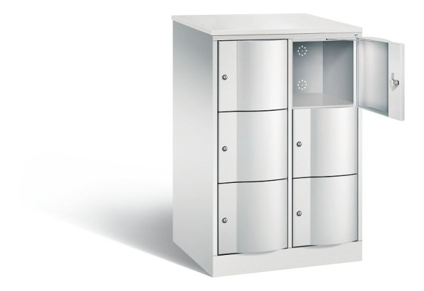 C+P XL lockerkast Resisto, H1255xB772xD640mm, kleur: lichtgrijs, 8573-273 S10133