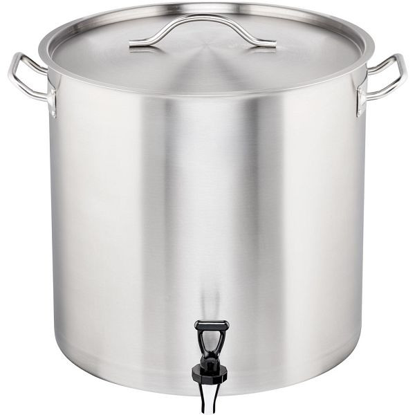 Stalgast Aardappelkookketel met aftapkraan en deksel, Ø 400 mm, hoogte 400 mm, 50,3 liter, KG0105400