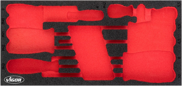VIGOR 2-componenten zachtschuiminleg, afmetingen inzet / lademaat: S (188 x 393 x 35 mm), gebruik: V4989, V4989-L