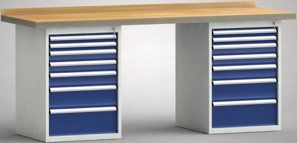KLW standaard werkbank - 2000 x 700 x 900 mm L x D x H, WS215N-2000M40-E7027
