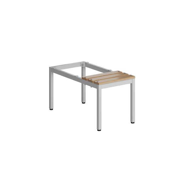Lüllmann ClassiX bankonderstel, zitkussens beuken, 420 x 415 x 800 mm, lichtgrijs, X-524120