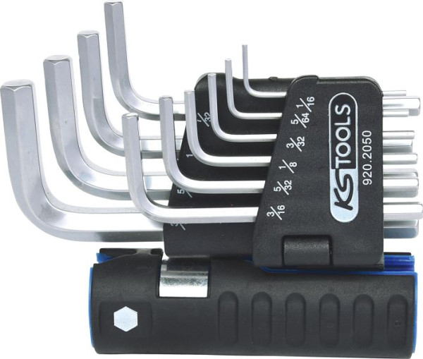 KS Tools 3 in 1 inbussleutelset, 10-delig, kort, inch, 920.2050