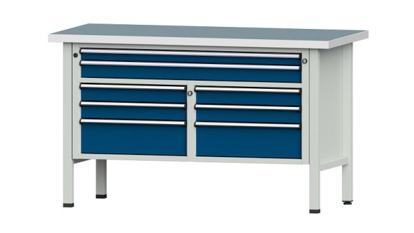 ANKE werkbanken kistwerkbank, model 259 V, 1500 x 700 x 890 mm, RAL 7035/5010, UBP 40 mm, 304.153