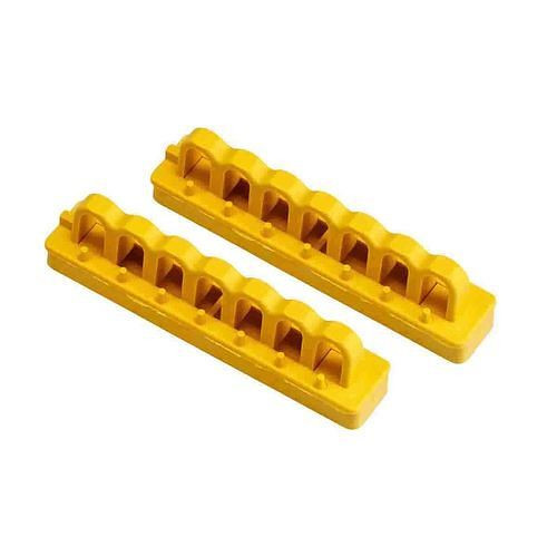 DENIOS Gele montagerails, voor het blokkeren van stroomonderbrekers, verpakking van 2, 311980