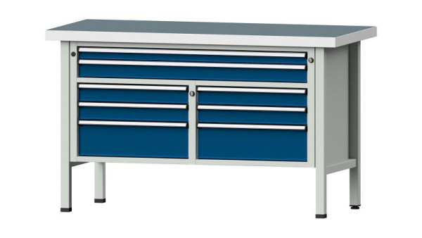 ANKE werkbanken kistwerkbank, model 259 V, 1500 x 700 x 900 mm, RAL 7035/5010, UBP 50 mm, 304.155