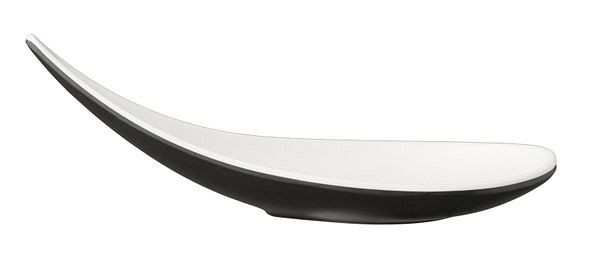 APS hapjeslepel -BOAT-, 14,5 x 4,5 cm, hoogte: 4,5 cm, melamine, binnenkant: wit, buitenkant: zwart, VE 12, 84128