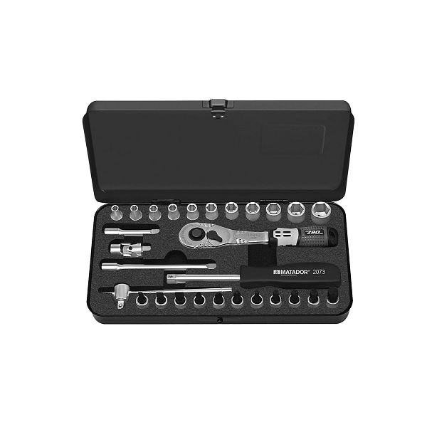MATADOR dopsleutelset, zeskant, 6,3 (1/4) AF (2061), lengte: 224 mm, 2135 9281