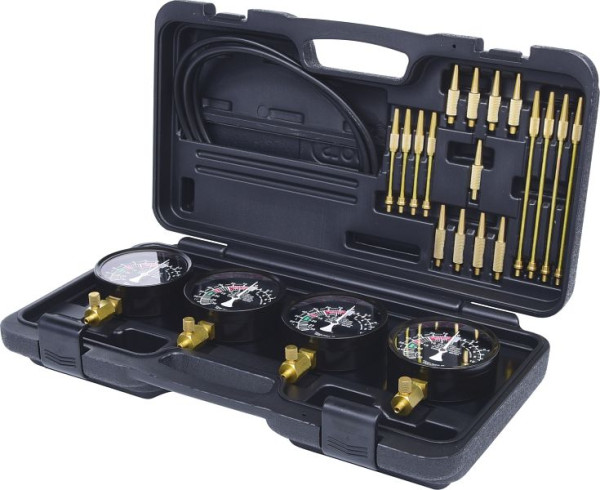 KS Tools synchrone carburateurtester met 4 synchrone klokken, 28 stuks, 150.3600