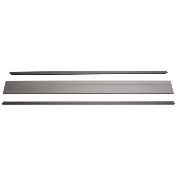 Mendler eindset voor WPC zichtscherm Sarthe, eindprofiel windbescherming, aluminium paal, 180cm, grijs, 76258