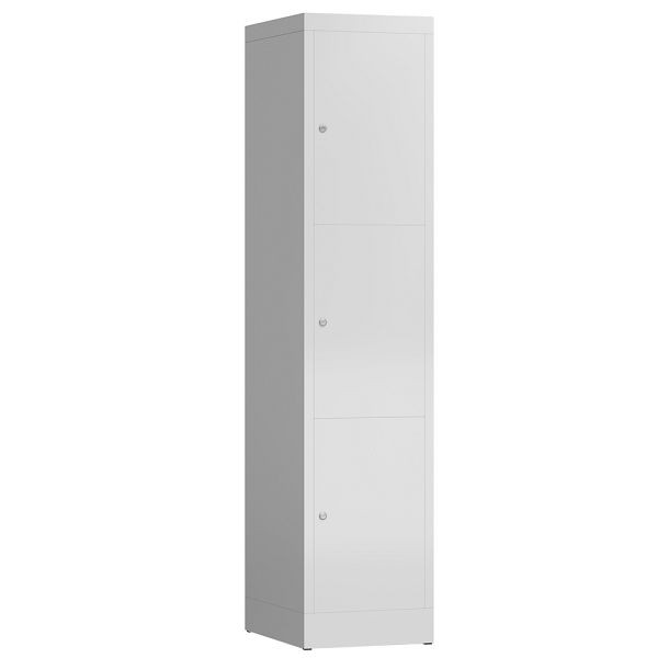 Lüllmann ClassiX lockerkast, 1 compartiment, 3 compartimenten, 1800 x 415 x 500 mm, lichtgrijs, X-523310