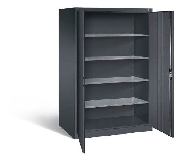 C+P gereedschapskast Acurado, H1950xB1200xD800mm, kleur: zwart-grijs, verzonken handgreep, 8934-00 S10216