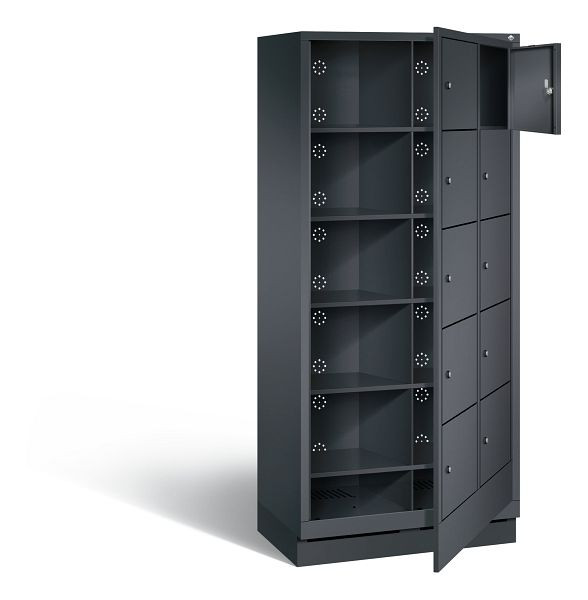 C+P wasautomaat Evolo, H1800xW810xD500mm, kleur: zwart-grijs, 48160-205 S10175