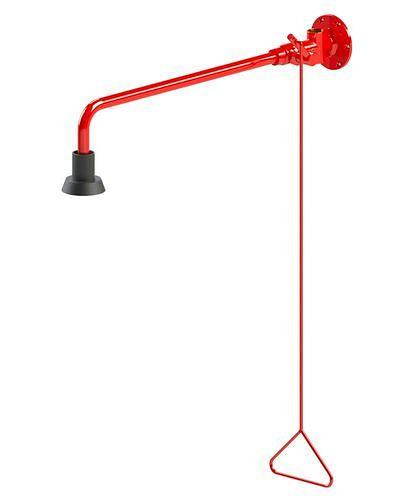 B-SAFETY lichaamsdouche, rood, wandmontage, 3/4" voor circulatie, DVGW, 306263