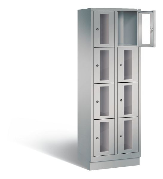 C+P lockerkast Classic, H1800xB610xD500mm, kleur: wit aluminium, 8020A204 S10010