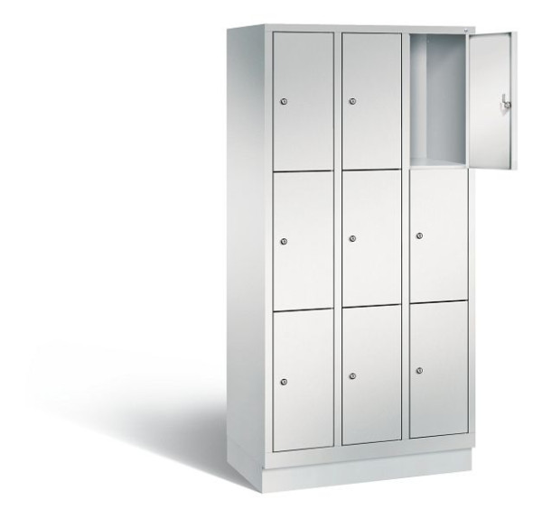 C+P lockerkast Evolo, H1800xB900xD500mm, kleur: lichtgrijs, 48020-303 S10003