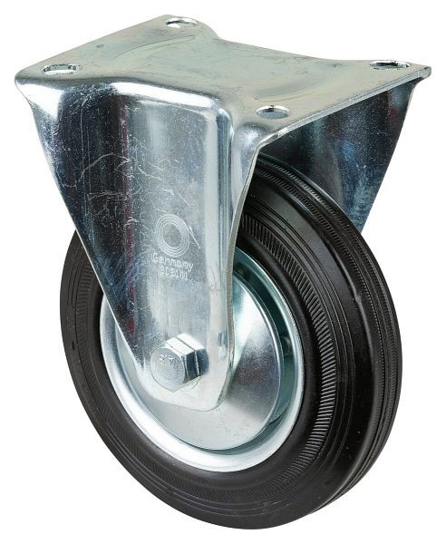 BS rollen transportrol, vaste rol, wielbreedte 40 mm, wiel-Ø 160 mm, draagvermogen 135 kg, stalen velg, rollager, plaat, verpakking: 2 stuks, L410.B55.161