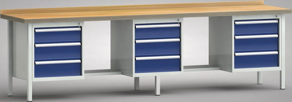 KLW Standaard - Werkbank - 3000 x 700 x 845 mm, WP462N-3000M45-E7020