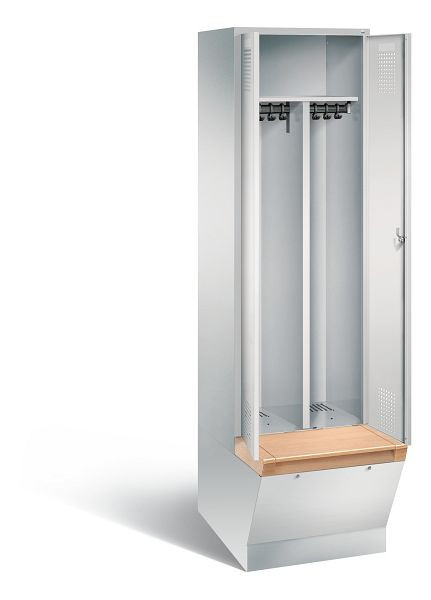 C+P zwart wit kastje Evolo, H2090xB610xD815mm, kleur: lichtgrijs, 48056-20 S10250