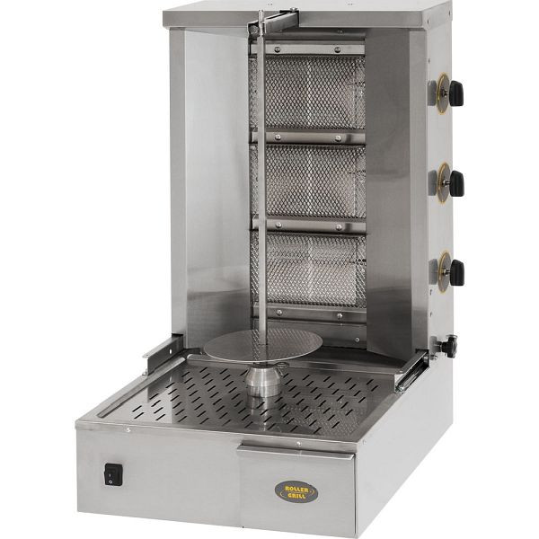 Stalgast gasgyrosgrill, capaciteit 15 kg, afmetingen 580 x 660 x 645 mm (BxDxH), KE2502070