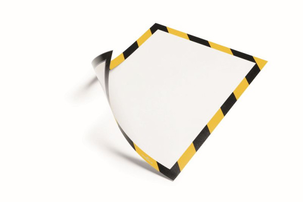 DURABLE Duraframe Magnetic Security A4, geel/zwart, 5 stuks, 4945130