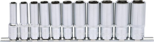 KS Tools 3/8" CHROMEplus zeskant doppenset, lang, 11 stuks 8-19mm, 918.0611