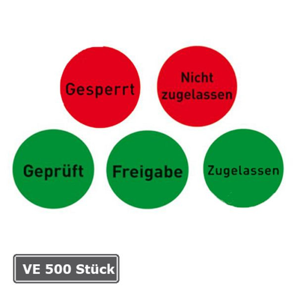 Stein HGS kwaliteitslabels op rol, geblokkeerd / rood / verwijderbaar, 32.3509-03