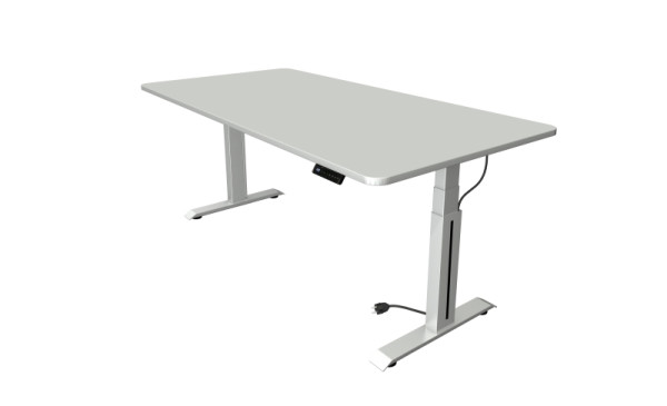 Kerkmann zit-statafel B 2000 x D 1000 mm, elektrisch in hoogte verstelbaar van 640-1290 mm, lichtgrijs, 10010911