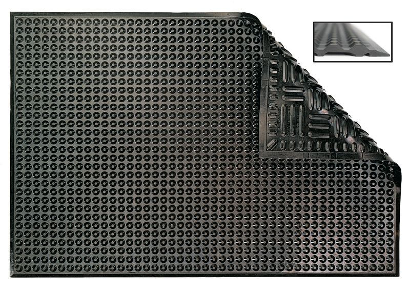 Ergomat Nitril F cleanroom + antivermoeidheidsmat, brandvertragend, lengte 210 cm, breedte 60 cm, ENF60210