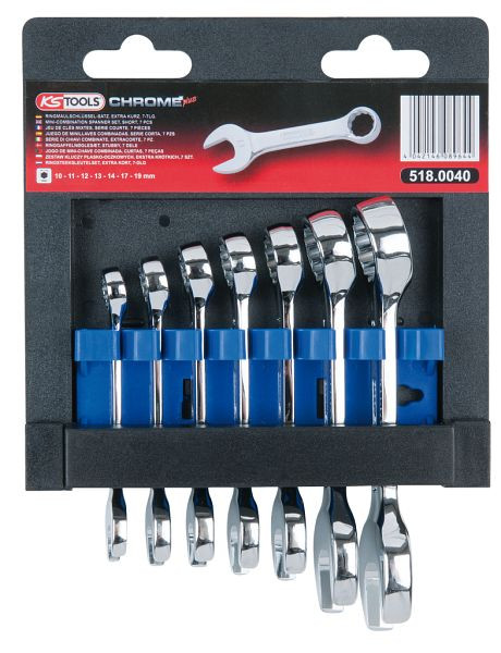 KS Tools CHROMEplus ringsteeksleutelset, kort, 7-delig, 518.0040