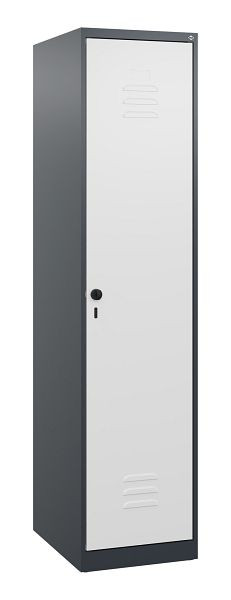 C+P luierkluis Classic PLUS met middenwand, 1700x400x500mm, 7016/7035, veiligheidsdraaigrendel, 0800007-12F S10011